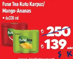 FUSE TEA SOĞUK ÇAY 6X330 ML fiyat ve kampanya bilgisi